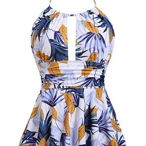 Halter Tummy Control Swim Dress